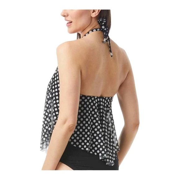Coco Reef Women's Polka Dot Aura Mesh Tankini Top NWT - Picture 5 of 6